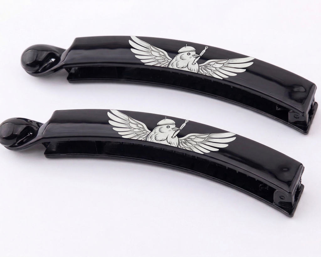 Customized Banana Hairclip - Black