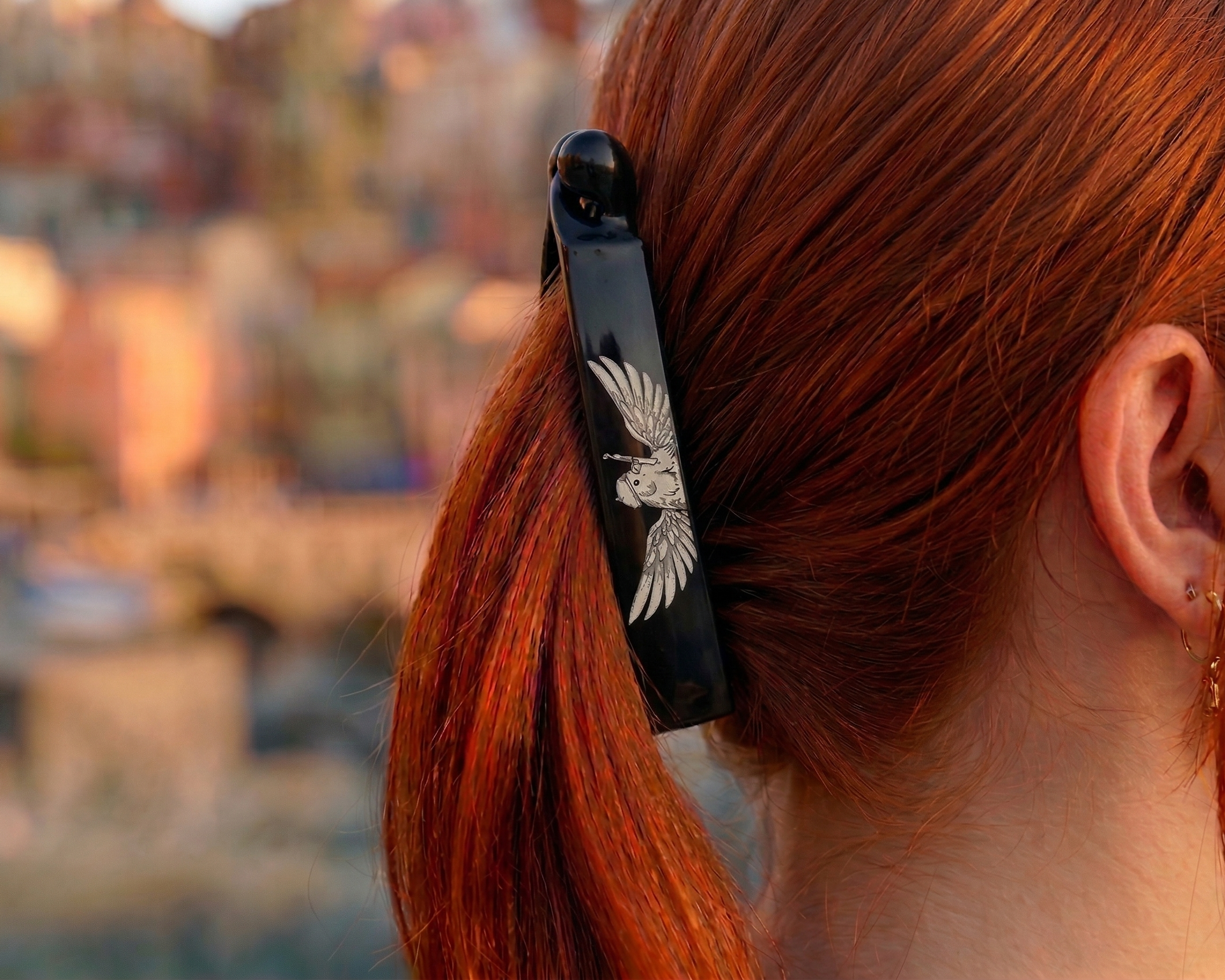 Customized Banana Hairclip - Black