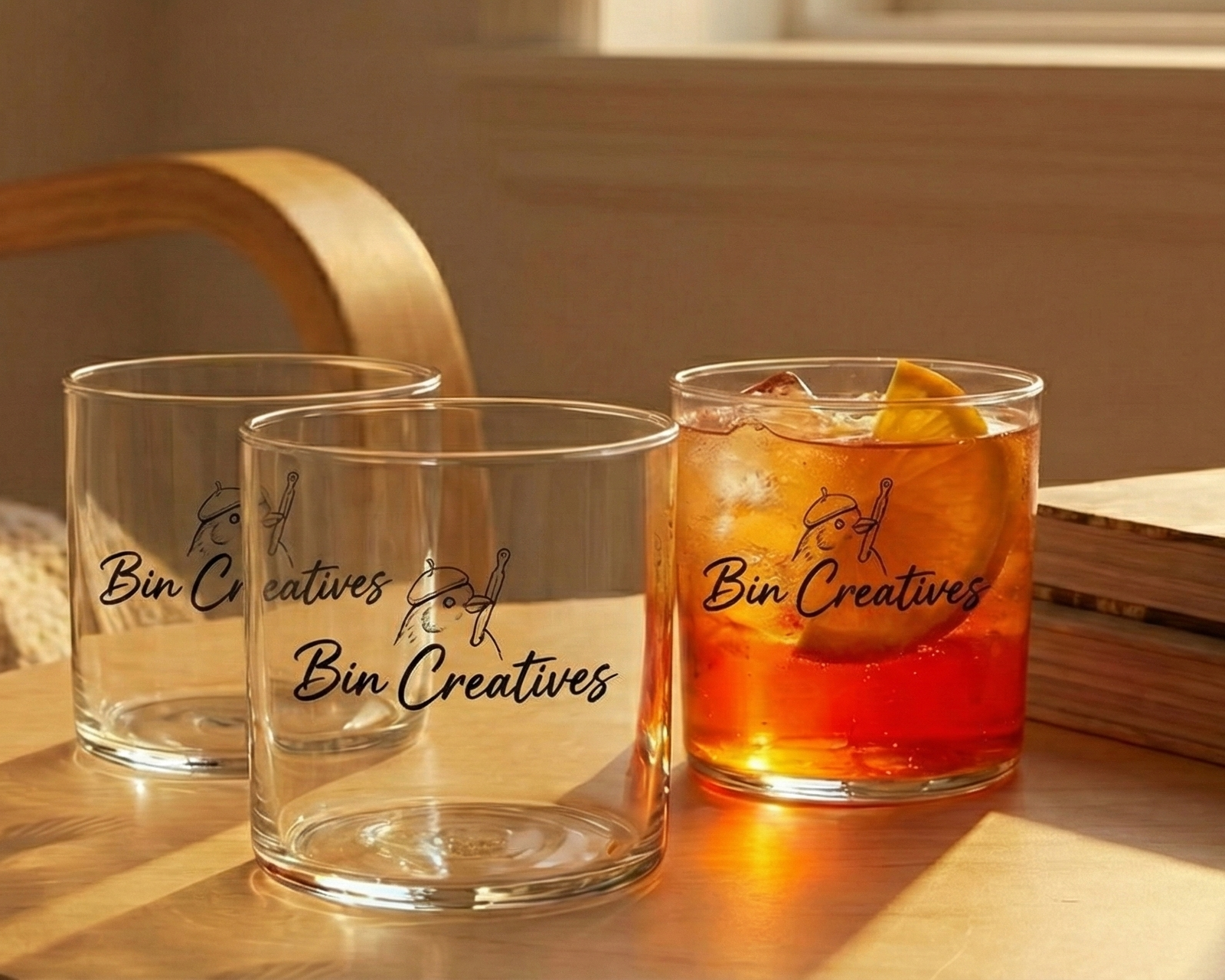 Custom Printed Low Glass - Handmade