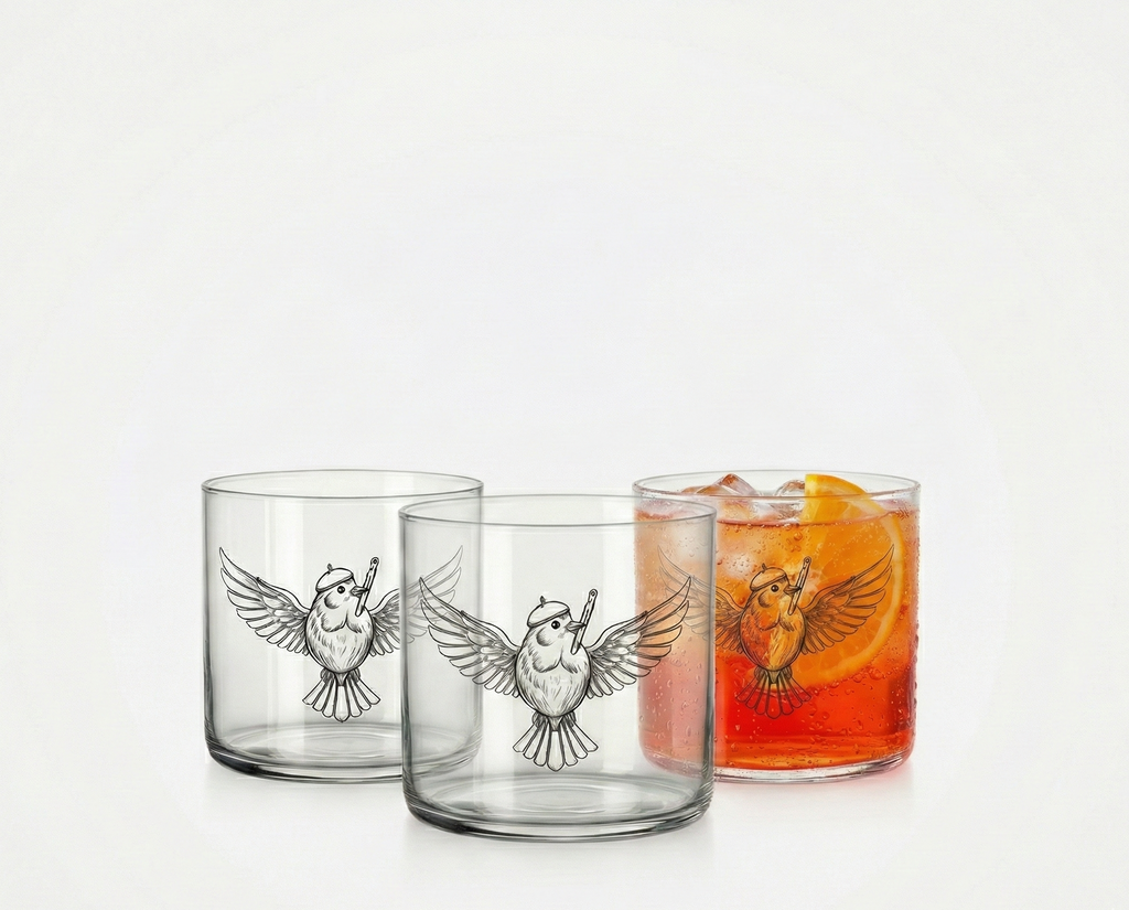 Custom Printed Low Glass - Handmade